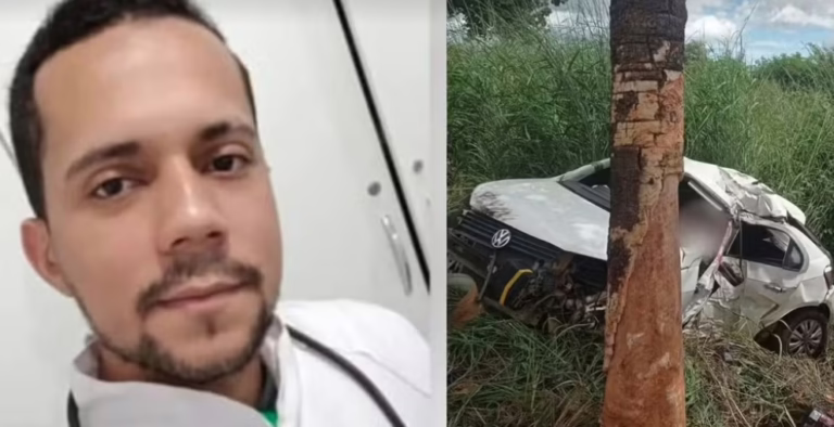 tecnico-de-enfermagem-morre-apos-pneu-estourar-e-carro-colidir-com-arvore-no-extremo-oeste-baiano