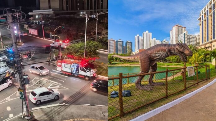ciclista-fica-ferida-em-batida-proxima-ao-parque-dos-dinossauros,-no-stiep