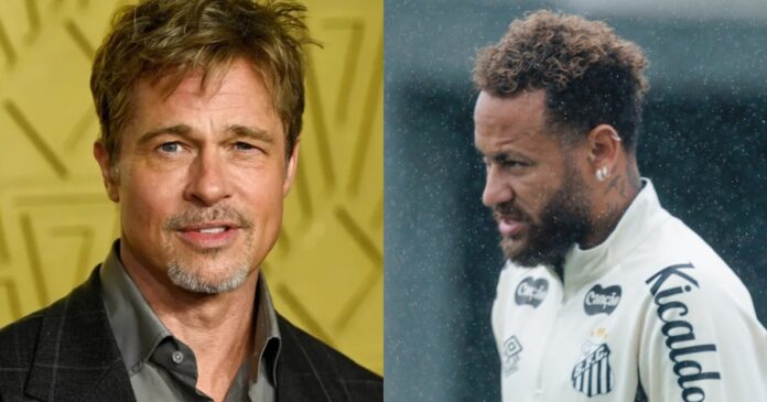 brad-pitt-brinca-com-neymar-e-diz-que-ensinaria-atacante-a-simular-faltas