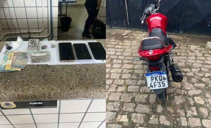 suspeito-de-chefiar-trafico-em-vereda-e-preso-em-teixeira-com-drogas,-balanca-e-moto-adulterada;-confessou-a-policia.