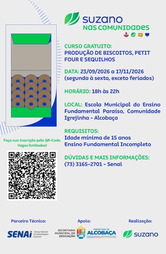 Suzano e Senai estão oferecendo cursos gratuitos de corte e costura, instalador de placa solar, produção de biscoitos e pedreiros 3 29b940de