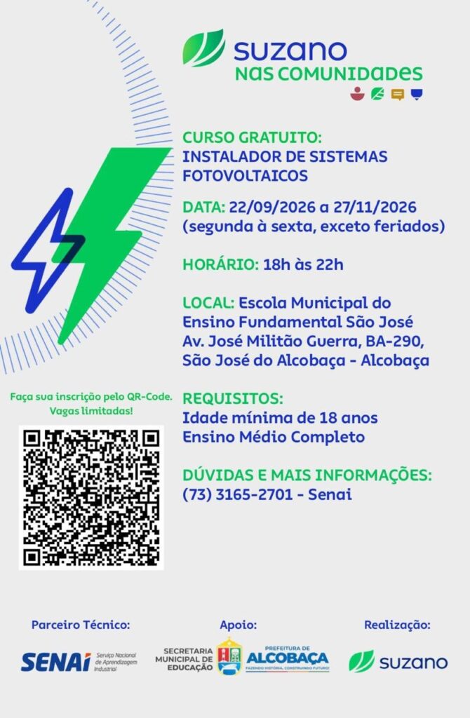 Suzano e Senai estão oferecendo cursos gratuitos de corte e costura, instalador de placa solar, produção de biscoitos e pedreiros 4 401717bc