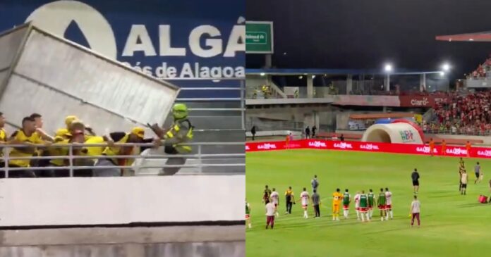 fim-de-crb-x-sport:-policia-usa-balas-de-borracha-e-gas-lacrimogeneo