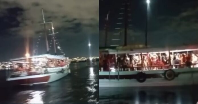 em-video,-marinha-e-bombeiros-resgatam-escuna-a-deriva-com-30-mulheres-na-baia-de-aratu