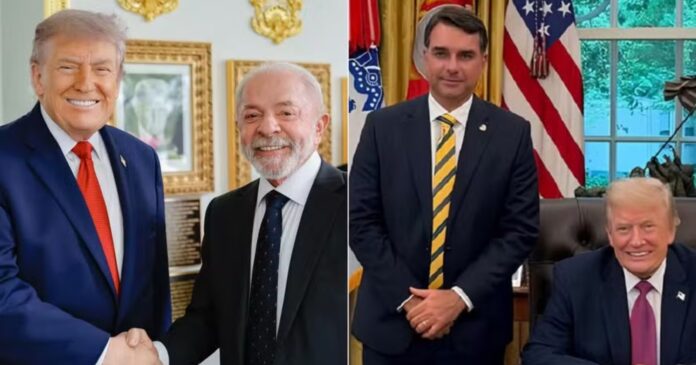 trump-celebra-vitoria-de-flavio-bolsonaro-no-1o-turno,-preve-segundo-turno-no-brasil