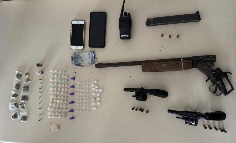 armas-e-drogas-apreendidas-com-grupo-ligado-a-faccao-na-rms;-dois-baleados