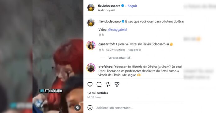 tse-manda-flavio-bolsonaro-excluir-video-que-acusa-cocaina-em-ato-pro-lula