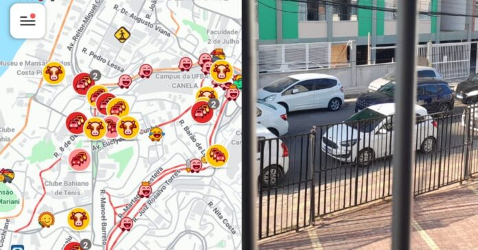 waze-registra-multiplos-alertas-de-animais-na-pista-durante-ato-pro-bolsonaro-na-barra,-em-salvador