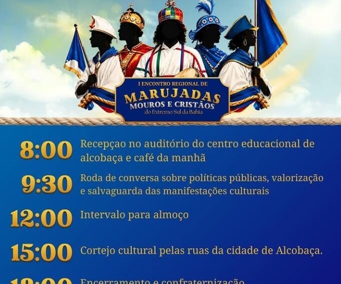 Alcobaça recebe neste sábado o I Encontro Regional de Marujadas, Mouros e Cristãos do Extremo Sul da Bahia
