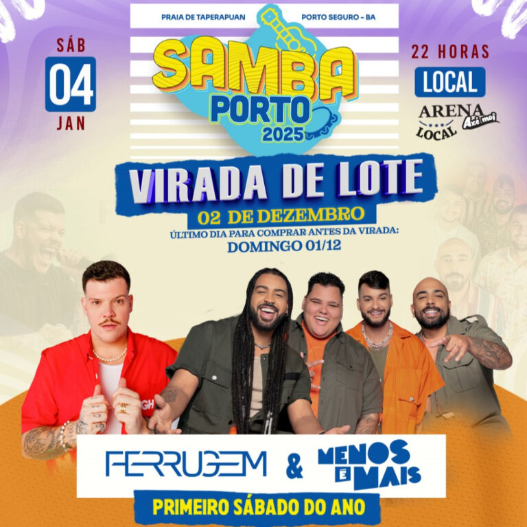 Aproveite preço promocional antes da virada de lote do Samba Porto