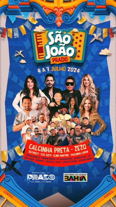 Silfarley vai abrir a programação do primeiro dia do São João de Prado. Veja a programação completa 1 Tres dias de festa no Sao Joao de Prado