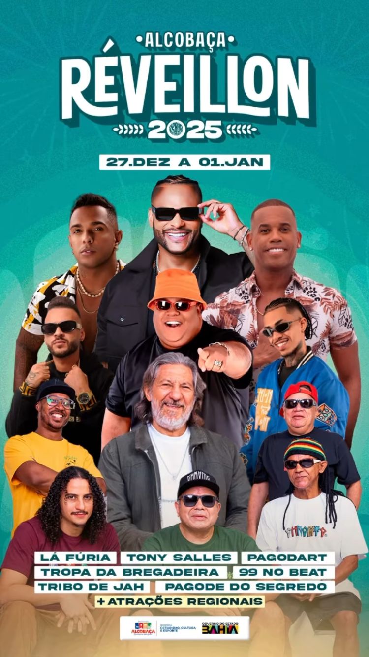 Alcobaça divulga programação do Réveillon 2024/2025 1 Grade programacao do Reveillon 2024 2025 de Alcobaca 1